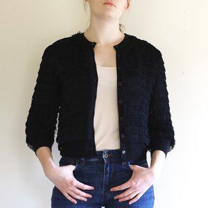 Dolce & Gabbana NWT Rare Black Fringe Jacket